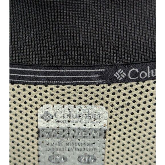 Columbia Titanium XXL Polo Shirt Mens Black Performance Golf Mesh Activewear - Picture 3 of 5